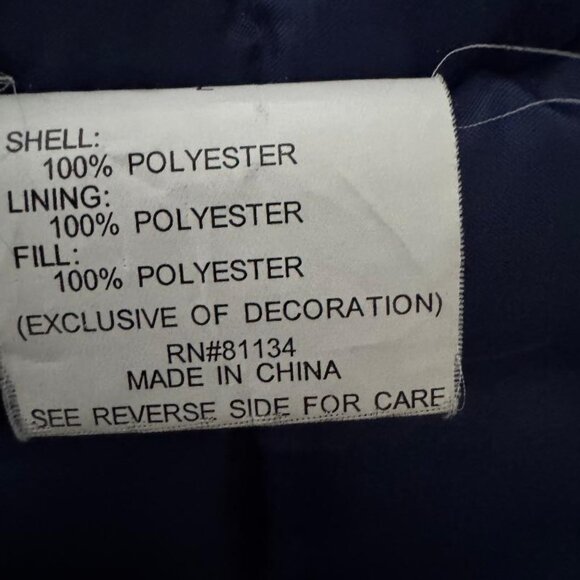 Everlast Vintage Mens Hooded Snap Up Quilted Jacket, Large, Blur/Silver -- Nice! - Picture 9 of 12